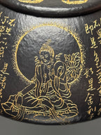 一器藏心经·紫砂纳万福｜郑求标大师｜心经+吉祥经至尊禅意臻品【平盖石瓢壶】原矿优质朱泥还原烧·160cc