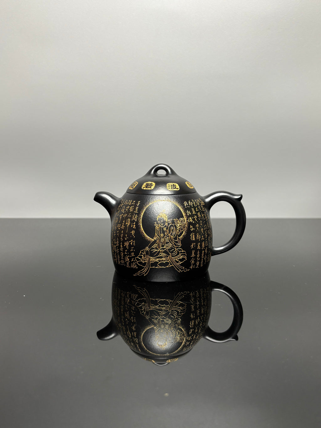 一器藏心经·紫砂纳万福｜郑求标大师｜双心经至尊禅意臻品【秦权壶】原矿优质朱泥还原烧·260cc