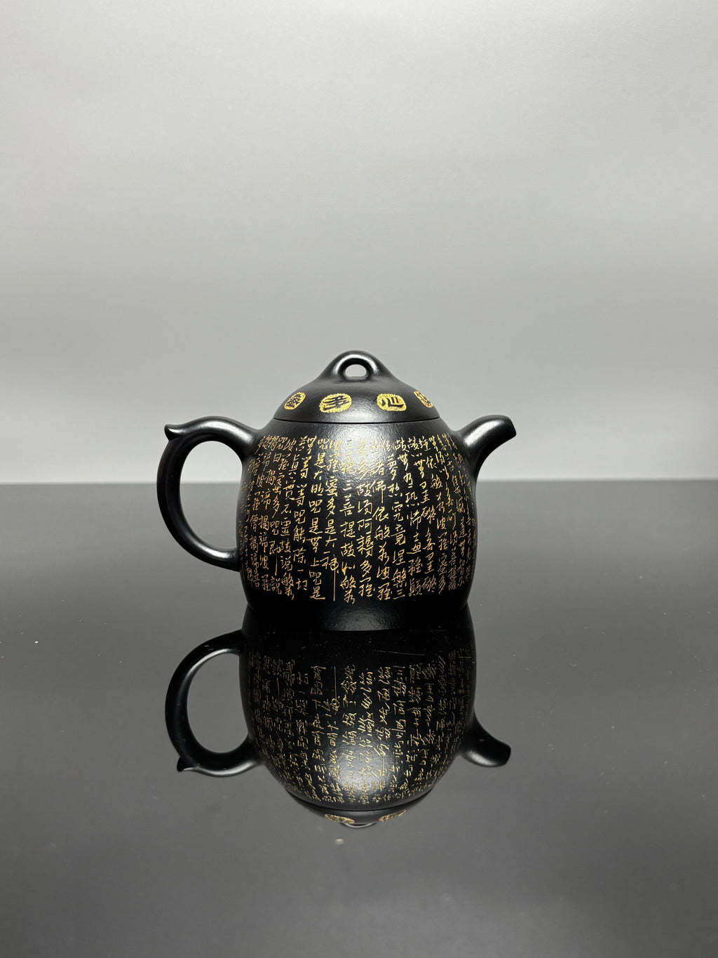 一器藏心经·紫砂纳万福｜郑求标大师｜双心经至尊禅意臻品【秦权壶】原矿优质朱泥还原烧·260cc