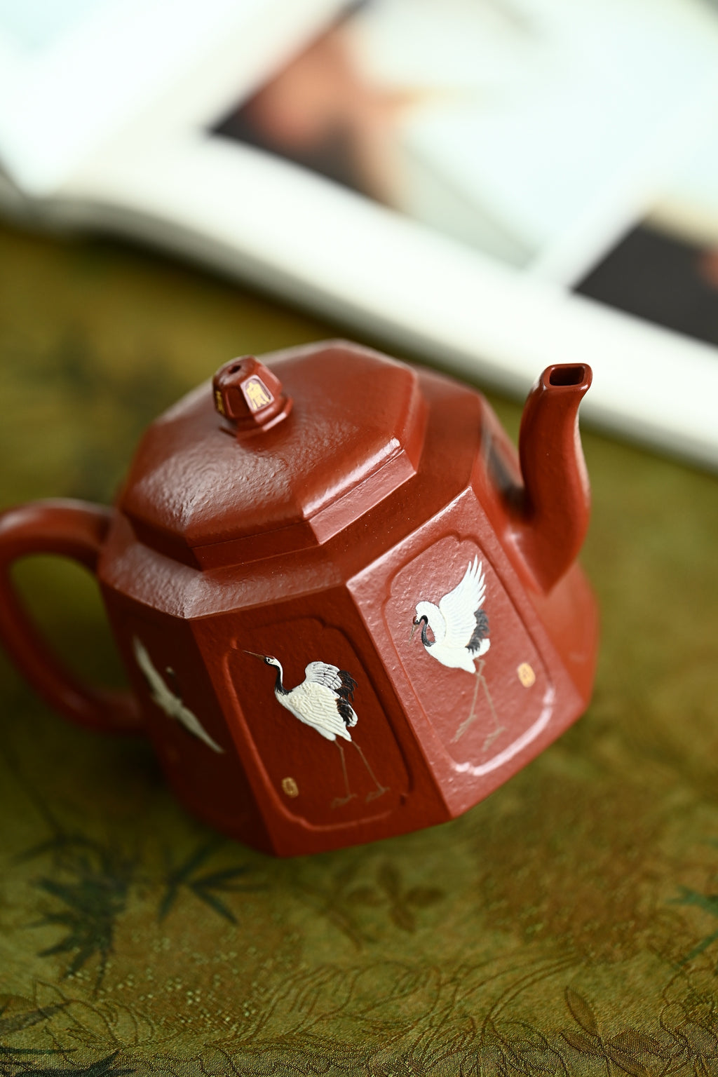 瑞鹤八方·全手工 /大拍陶手雷罡作品（师承范伟群）/容量150cc/原矿朱泥