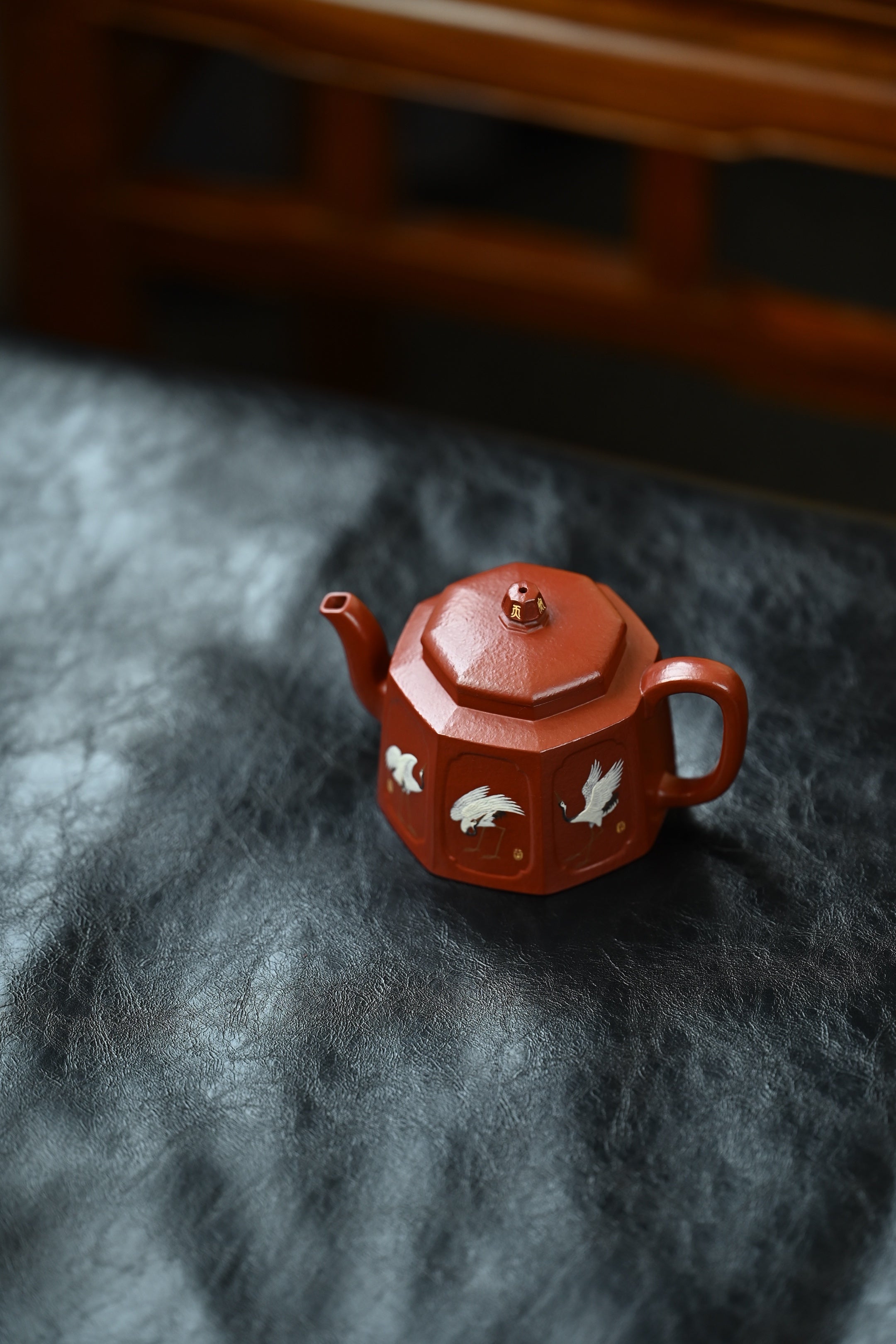 瑞鹤八方·全手工 /大拍陶手雷罡作品（师承范伟群）/容量150cc/原矿朱泥