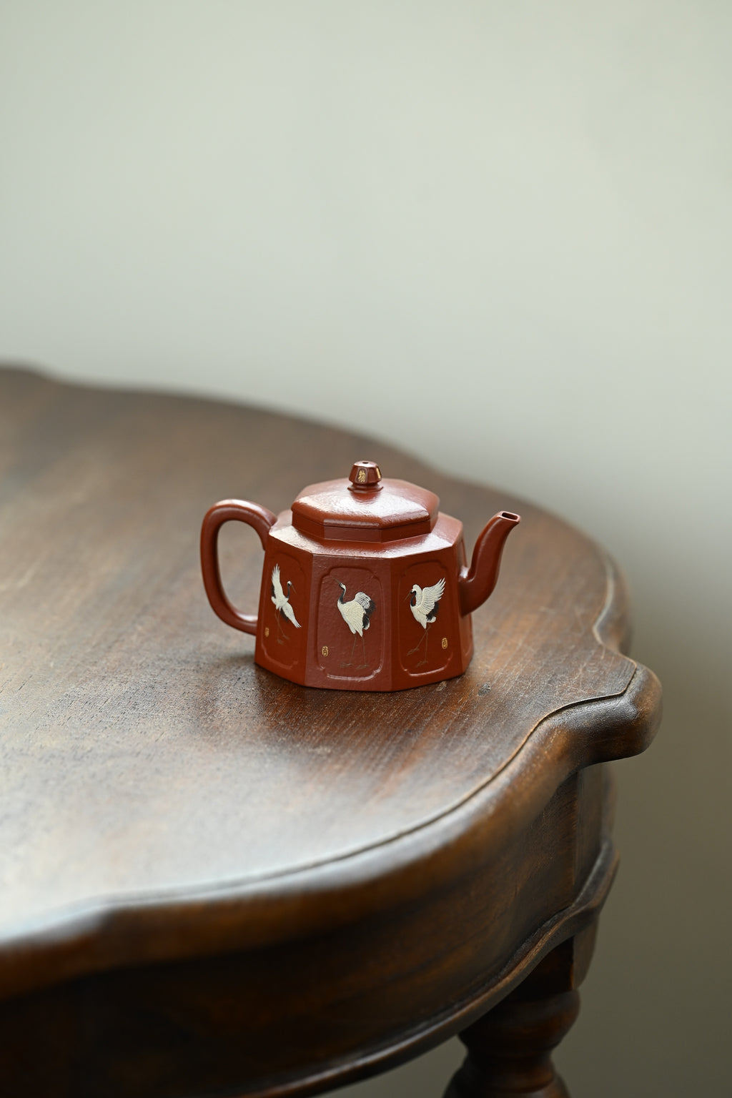瑞鹤八方·全手工 /大拍陶手雷罡作品（师承范伟群）/容量150cc/原矿朱泥
