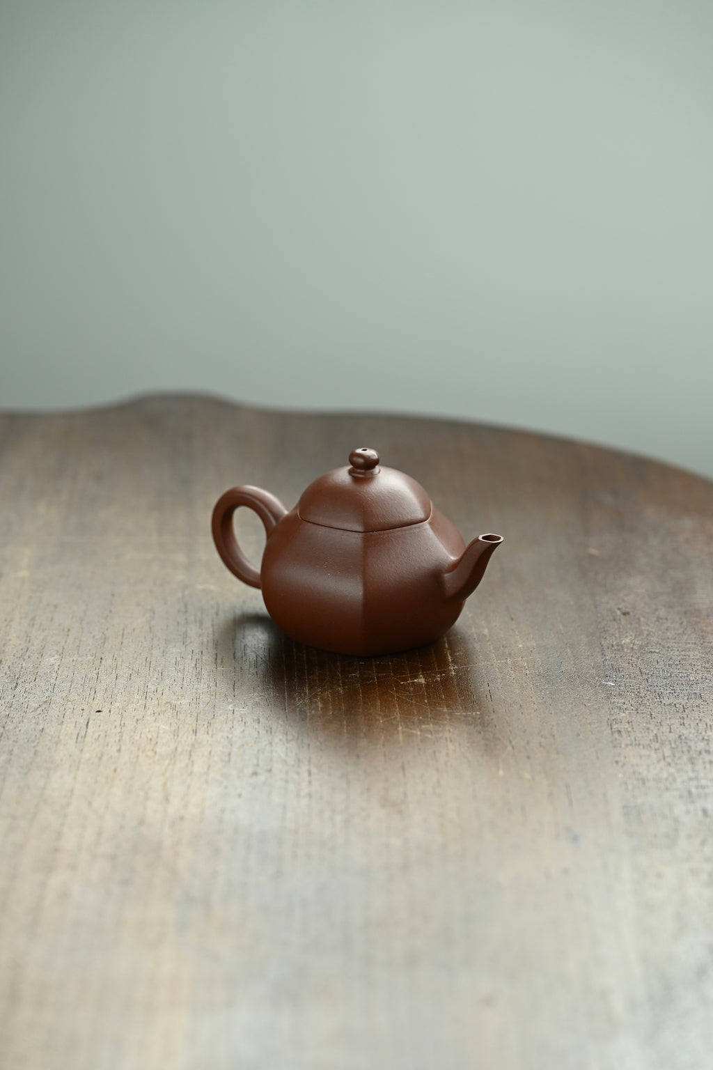 六方梨形·全手工 /大拍陶手朱朝辉作品（师承陈国良大师）/容量130cc/原矿底槽清