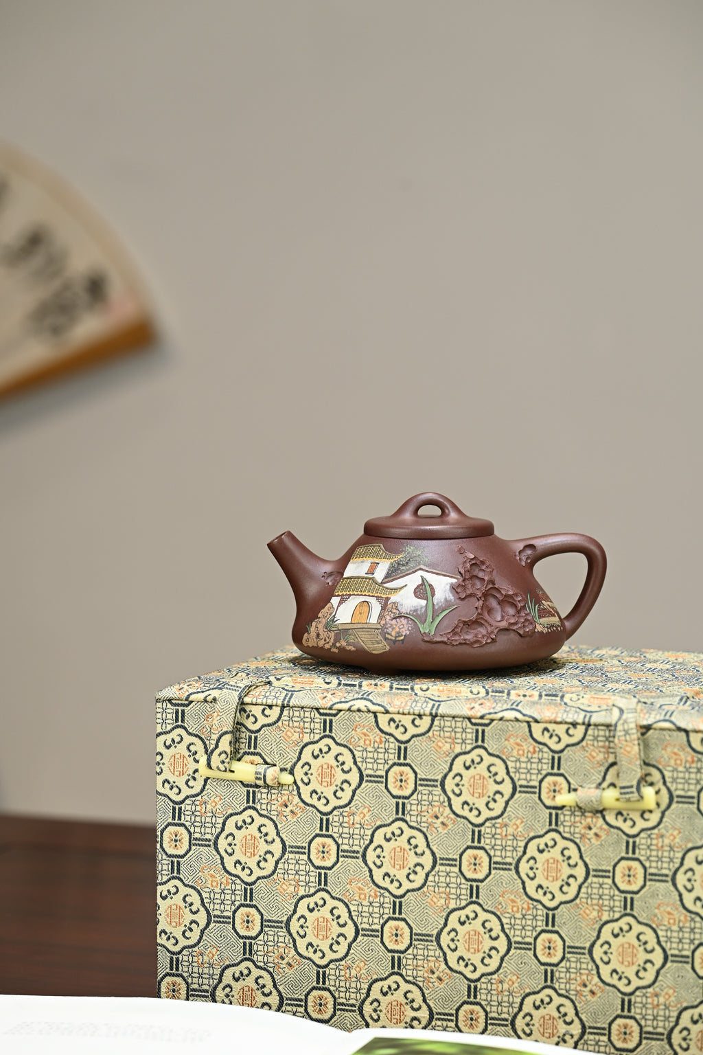 子冶石瓢·全手工/高工蒋锡坤作品 /容量260cc/原矿紫茄泥
