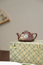 子冶石瓢·全手工/高工蒋锡坤作品 /容量260cc/原矿紫茄泥