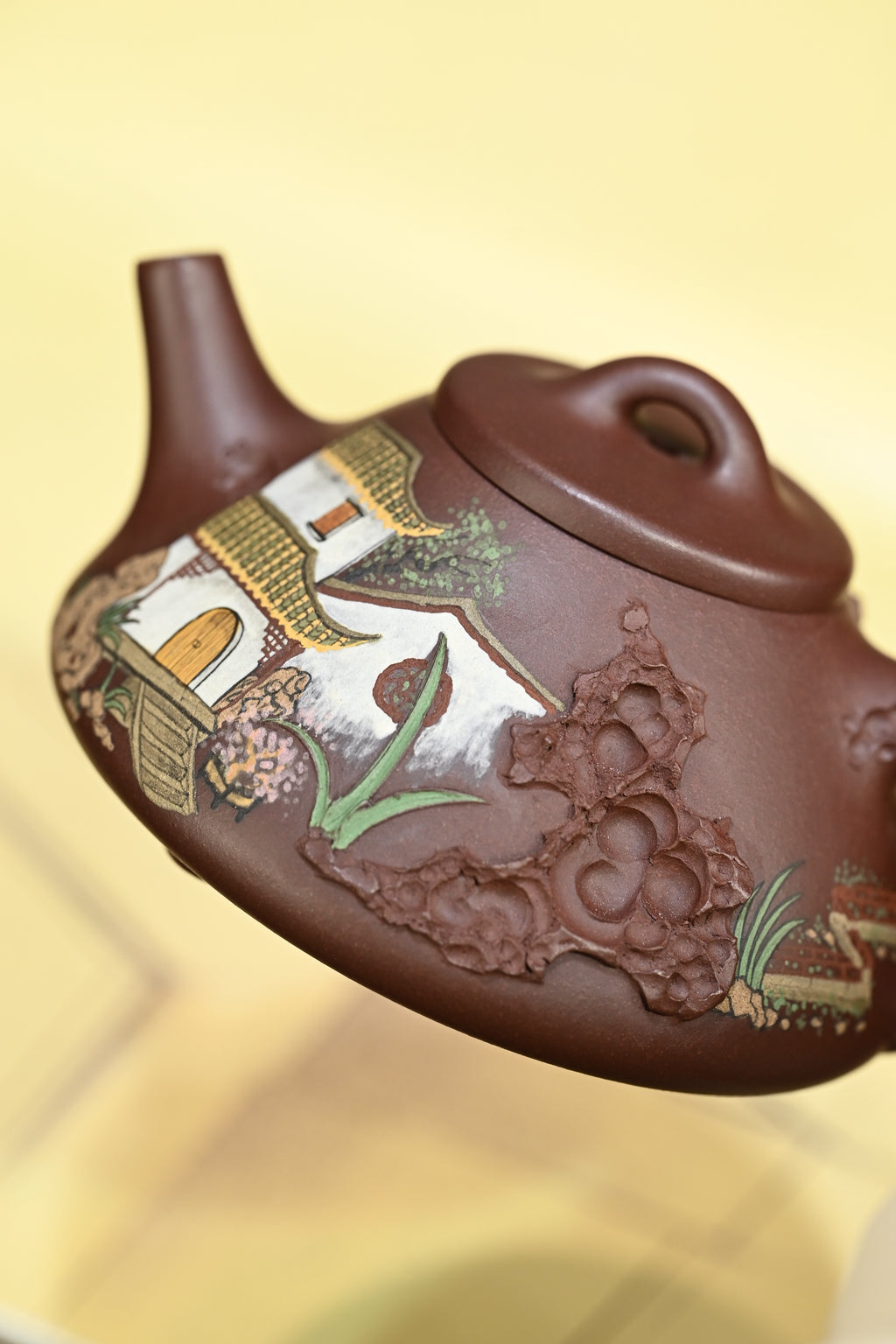 子冶石瓢·全手工/高工蒋锡坤作品 /容量260cc/原矿紫茄泥