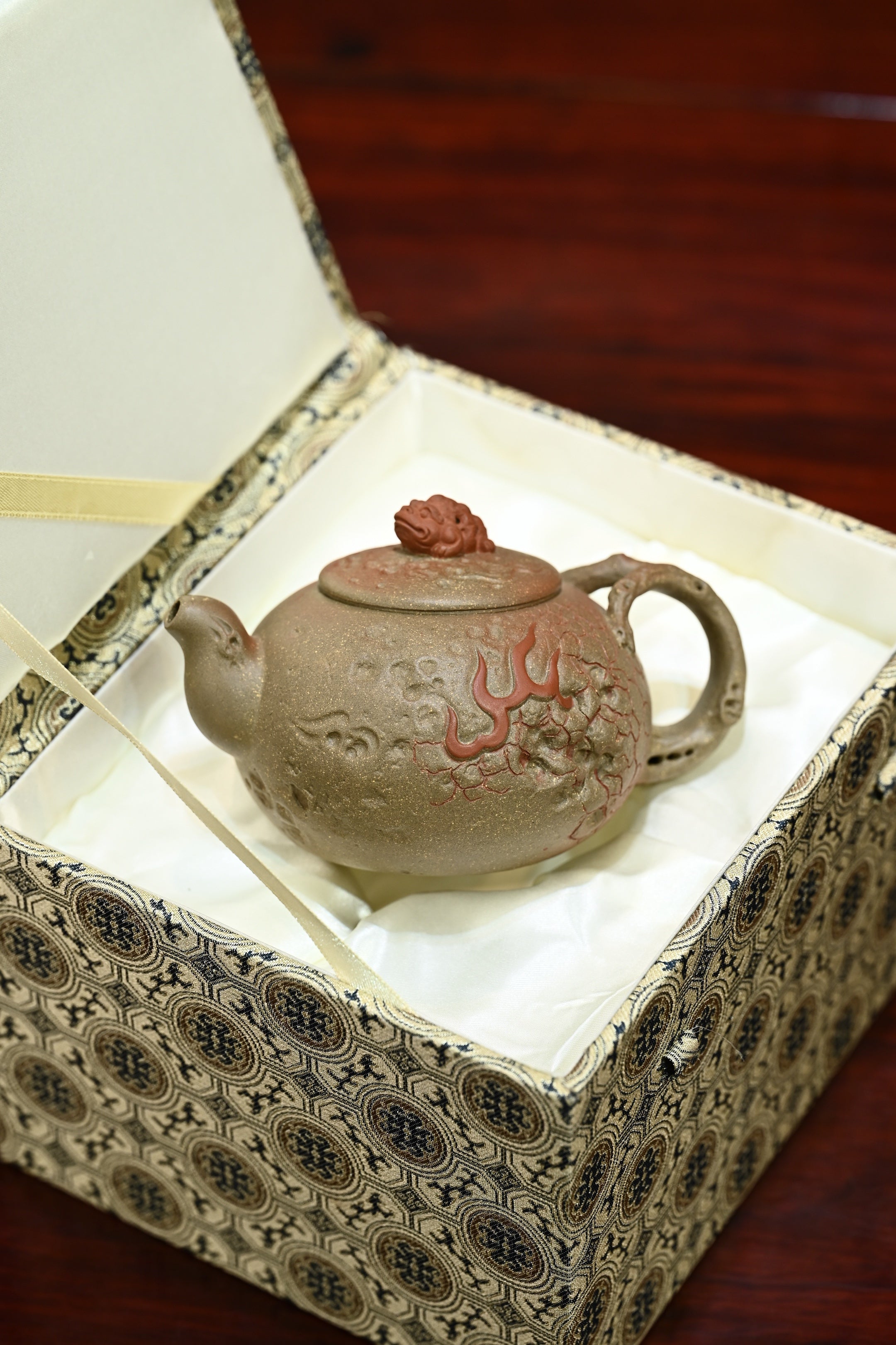 福蟾供春·全手工 高工蒋锡坤作品 /容量330cc/家藏豆青泥