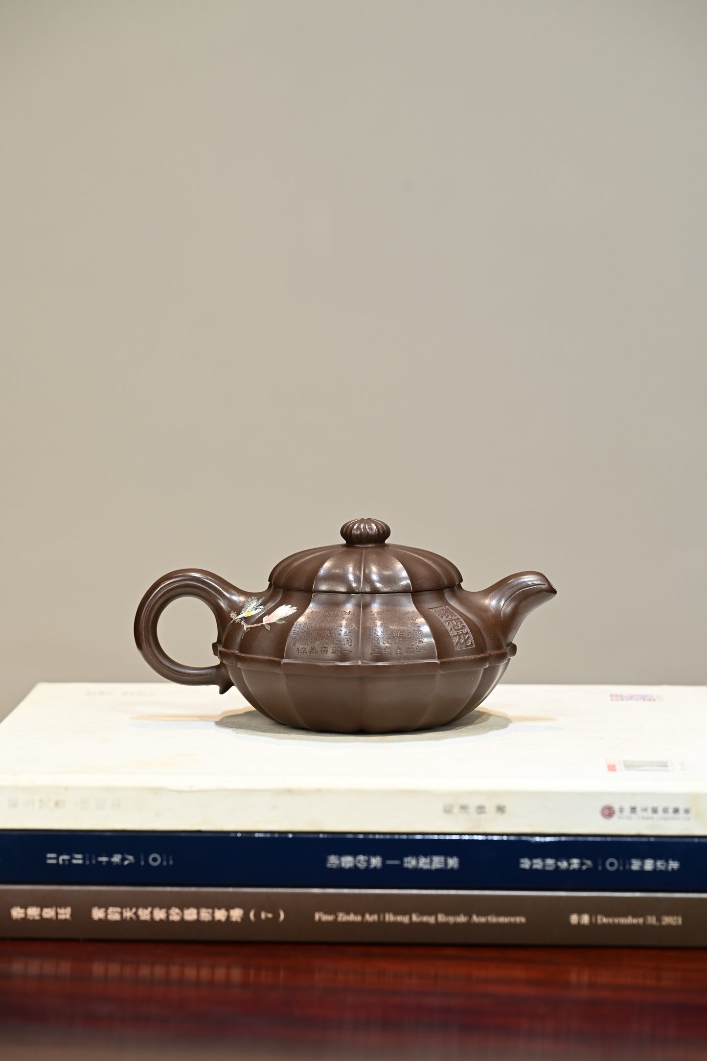 筋纹线圆·全手工 /高工蒋锡坤作品/容量380cc/原矿紫泥