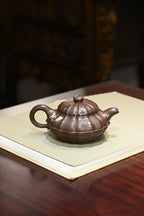 筋纹线圆·全手工 /高工蒋锡坤作品/容量380cc/原矿紫泥