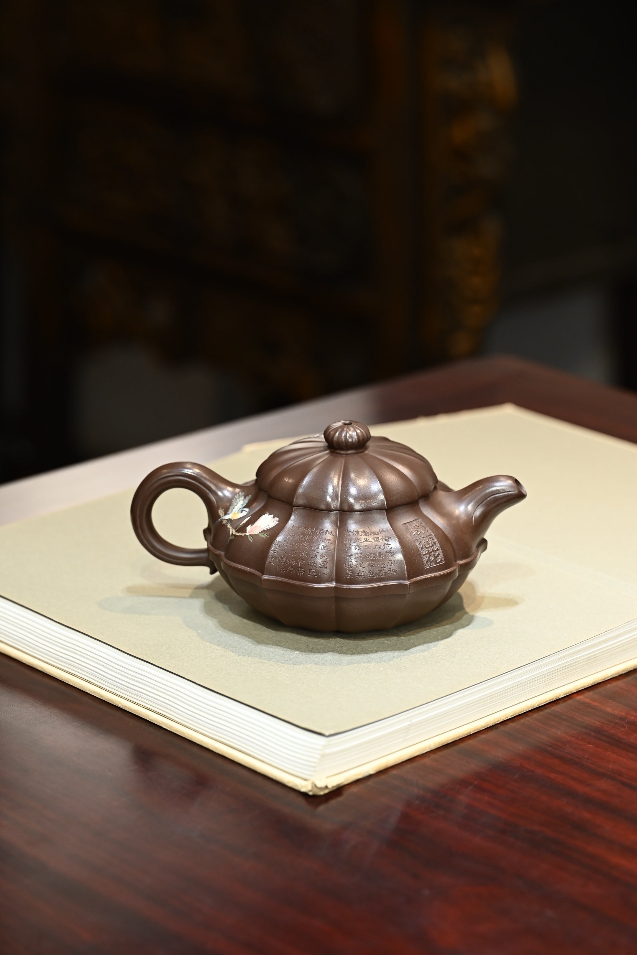 筋纹线圆·全手工 /高工蒋锡坤作品/容量380cc/原矿紫泥