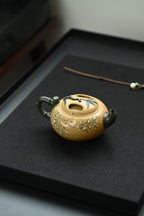 竹趣牛盖·全手工 （双证书）中央美院教授李洪亮装饰(师从李可染） /容量230cc/原矿段泥