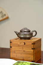 双线竹鼓·全手工 /高工蒋锡坤作品 /容量300cc/深井老紫泥