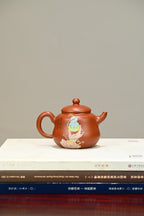 福禄·全手工 （双证书）高工蒋锡坤作品 中央美院教授李洪亮装饰(师从李可染） 容量300cc/景舟红泥