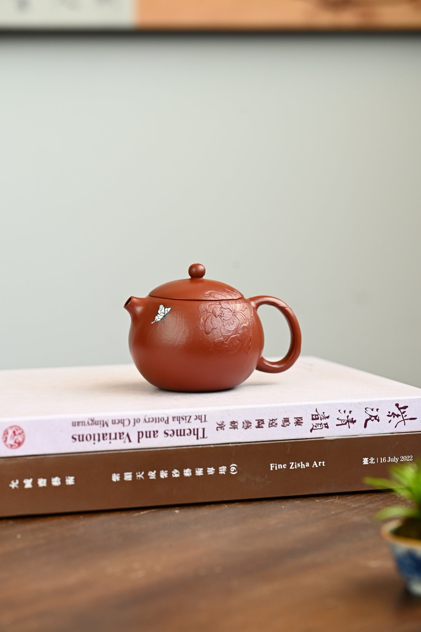 西施·全手工 本色泥绘 实力派陶手作品 容量200cc/极品朱泥