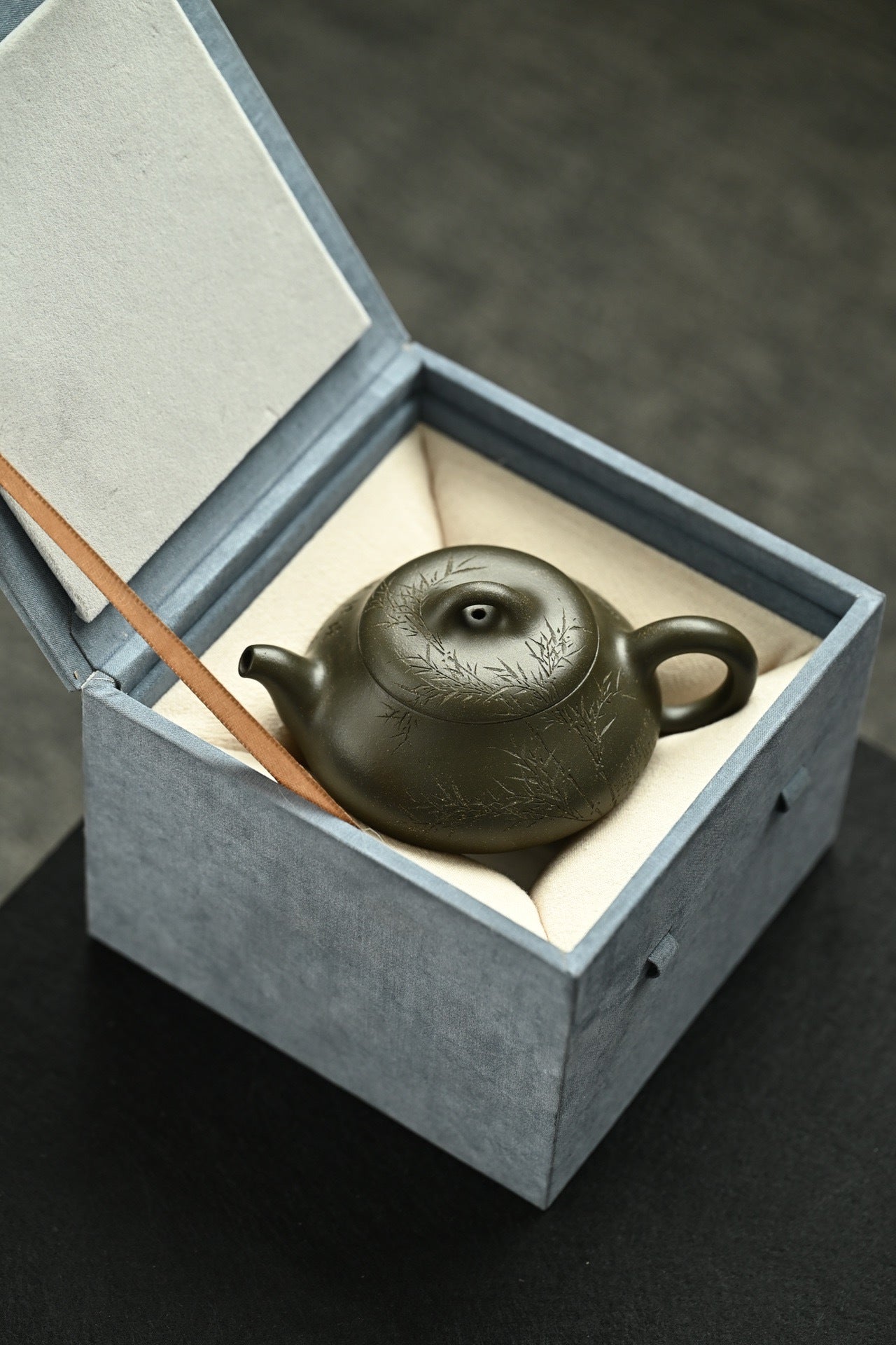 汉棠石瓢·全手工全手工大赛一等奖，招商杯金奖祁令军作品 容量160cc/独家端绿泥