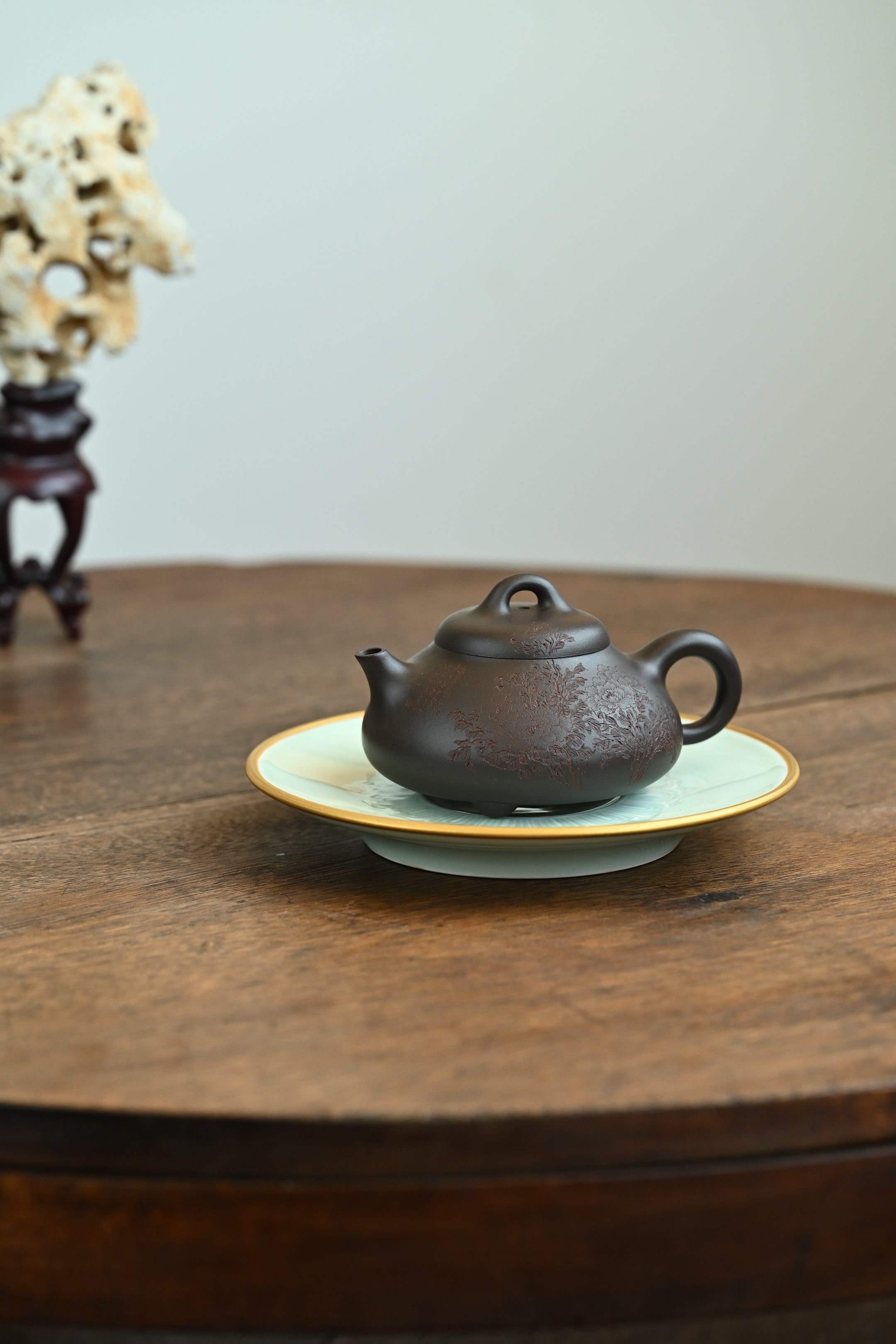 尧瓢·牡丹·全手工全手工大赛一等奖，招商杯金奖祁令军作品 /容量280cc/一厂黑料