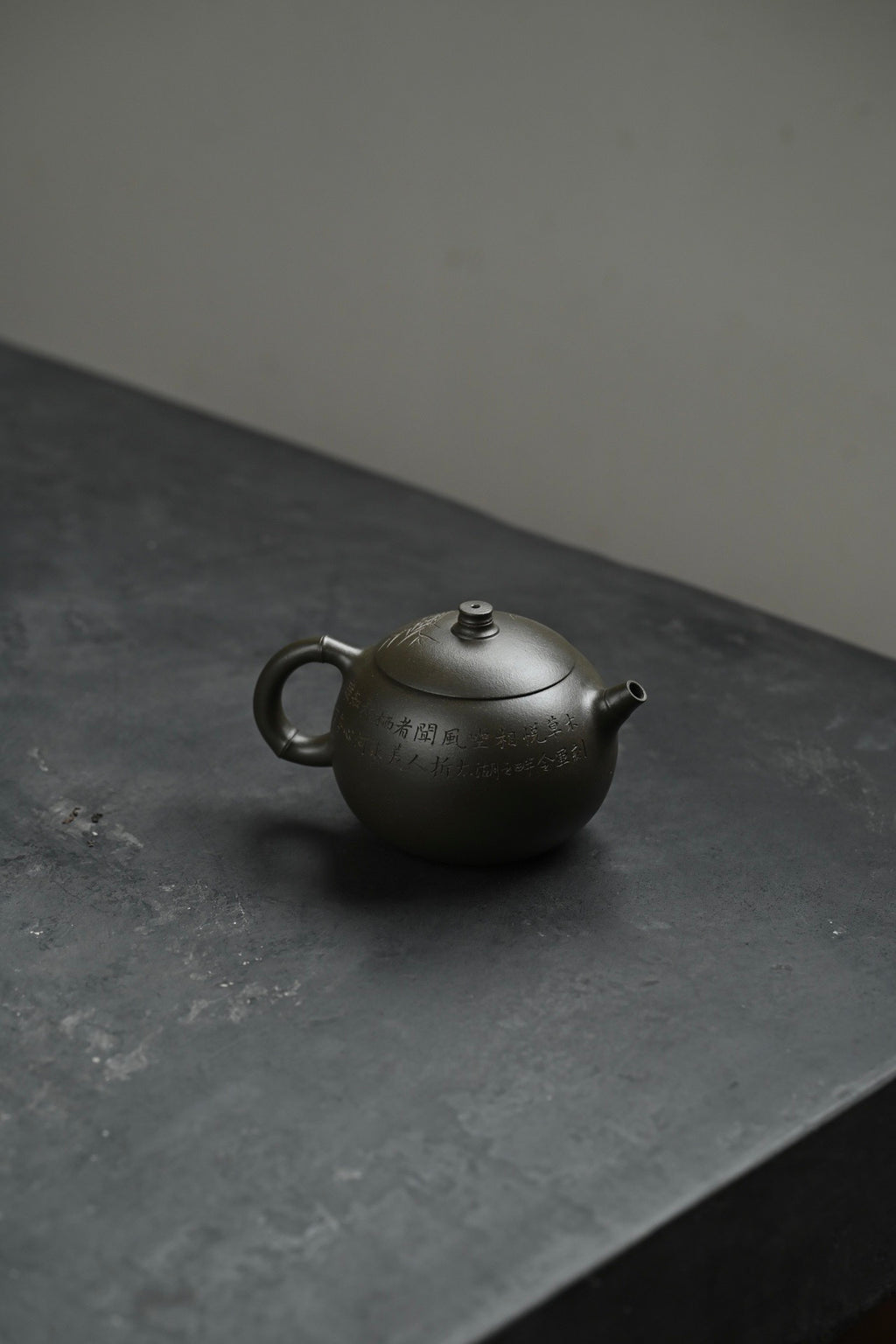 西施竹·全手工 全手工大赛一等奖，招商杯金奖祁令军作品 /容量300cc/独家端绿泥