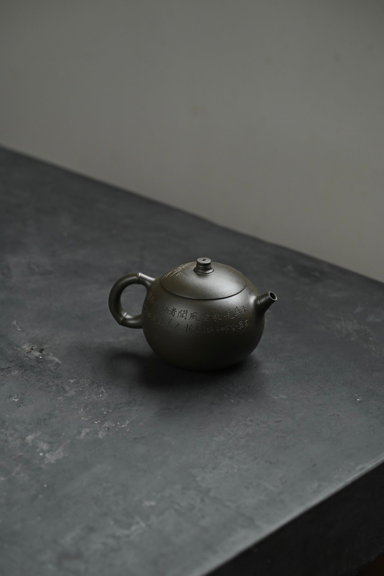 西施竹·全手工 全手工大赛一等奖，招商杯金奖祁令军作品 /容量300cc/独家端绿泥