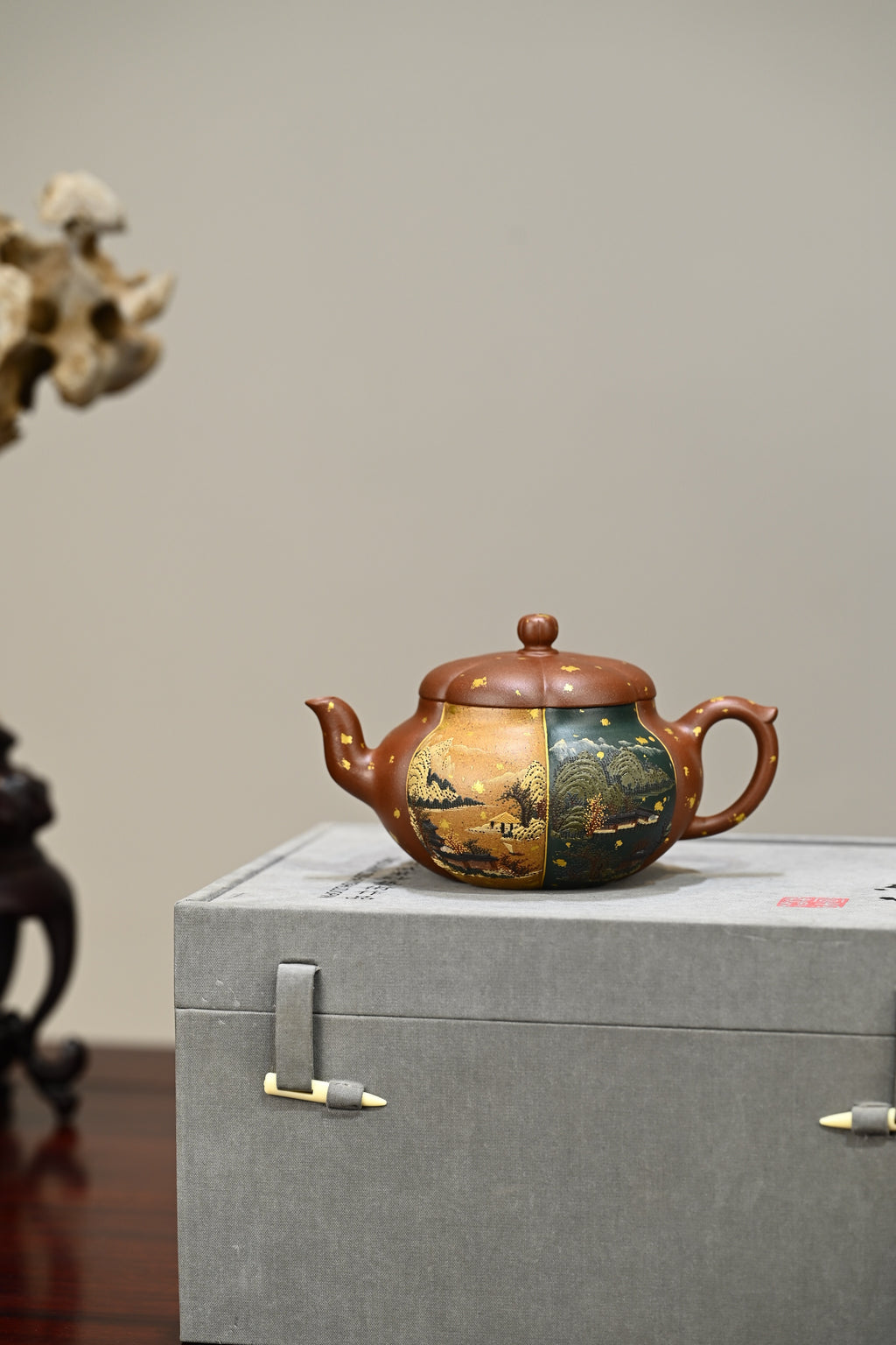 锦瓜·春夏秋冬·全手工 六届全手工大赛一等奖高工施昌作品 容量280cc/原矿底槽清 - ZishaTeapotChina