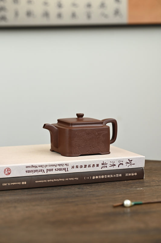 青玉四方·全手工  /多届全手工大赛二等奖大拍陶手吴涛作品 容量360cc/家藏底槽清