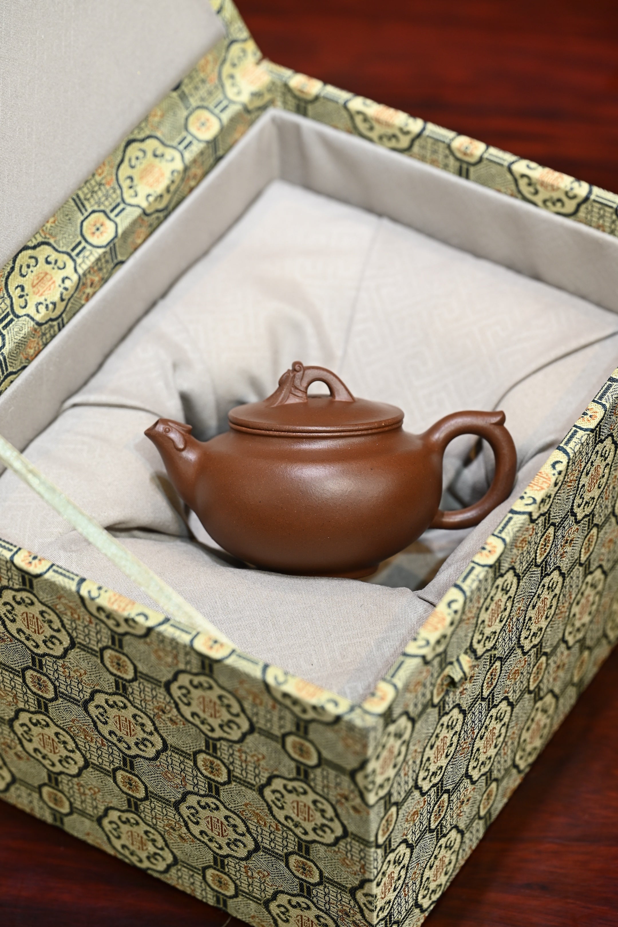 龙凤呈祥·全手工/高工华建忠作品 容量150cc/原矿紫泥
