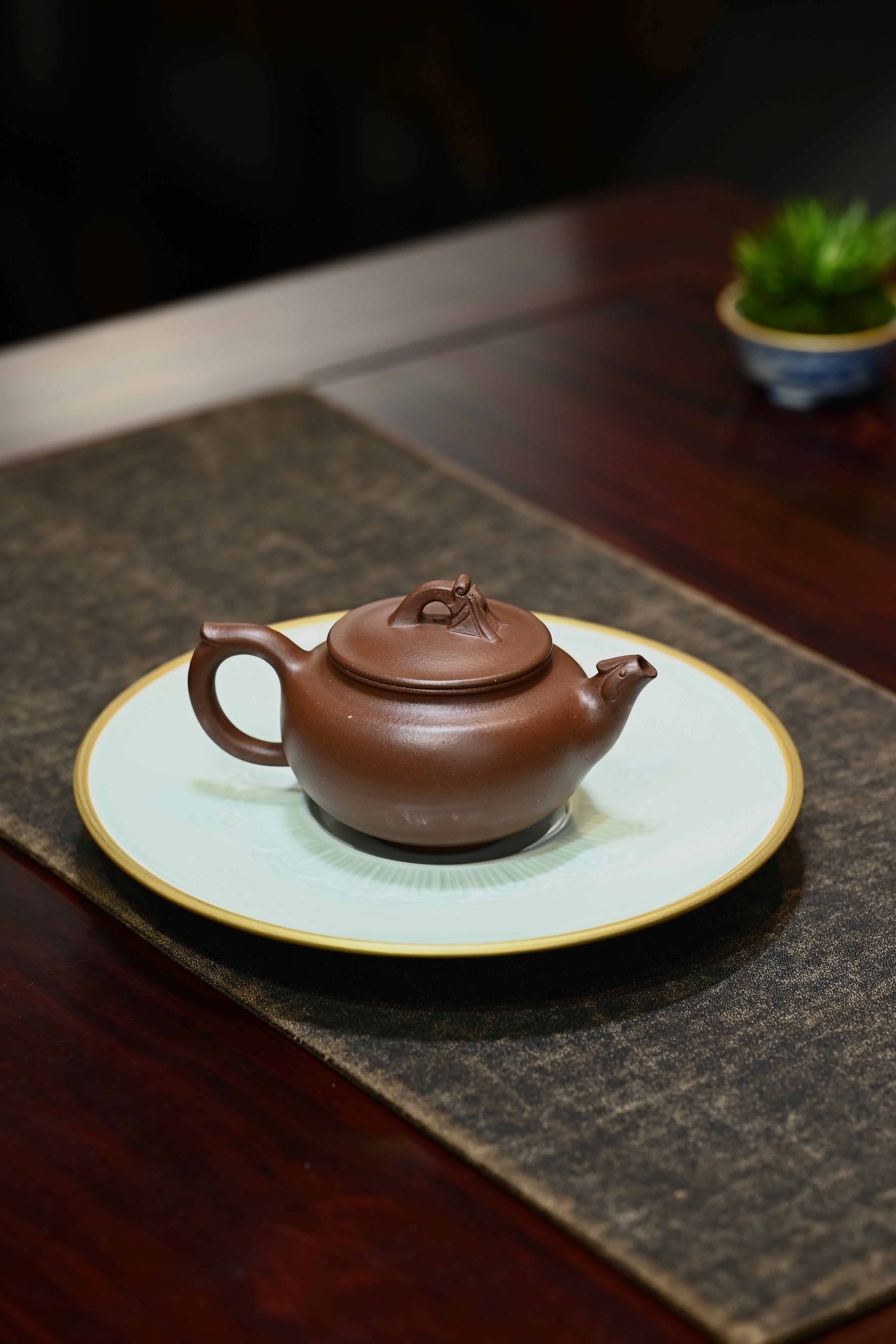 龙凤呈祥·全手工/高工华建忠作品 容量150cc/原矿紫泥