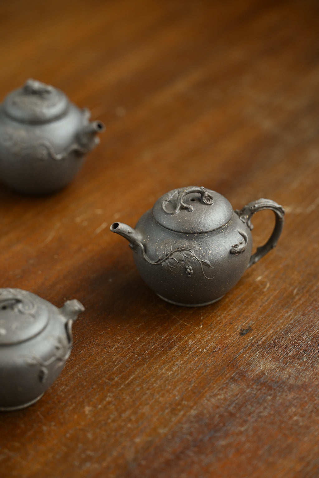 松鼠葡萄·全手工/花器实力派作品 /壶110cc/原矿段泥