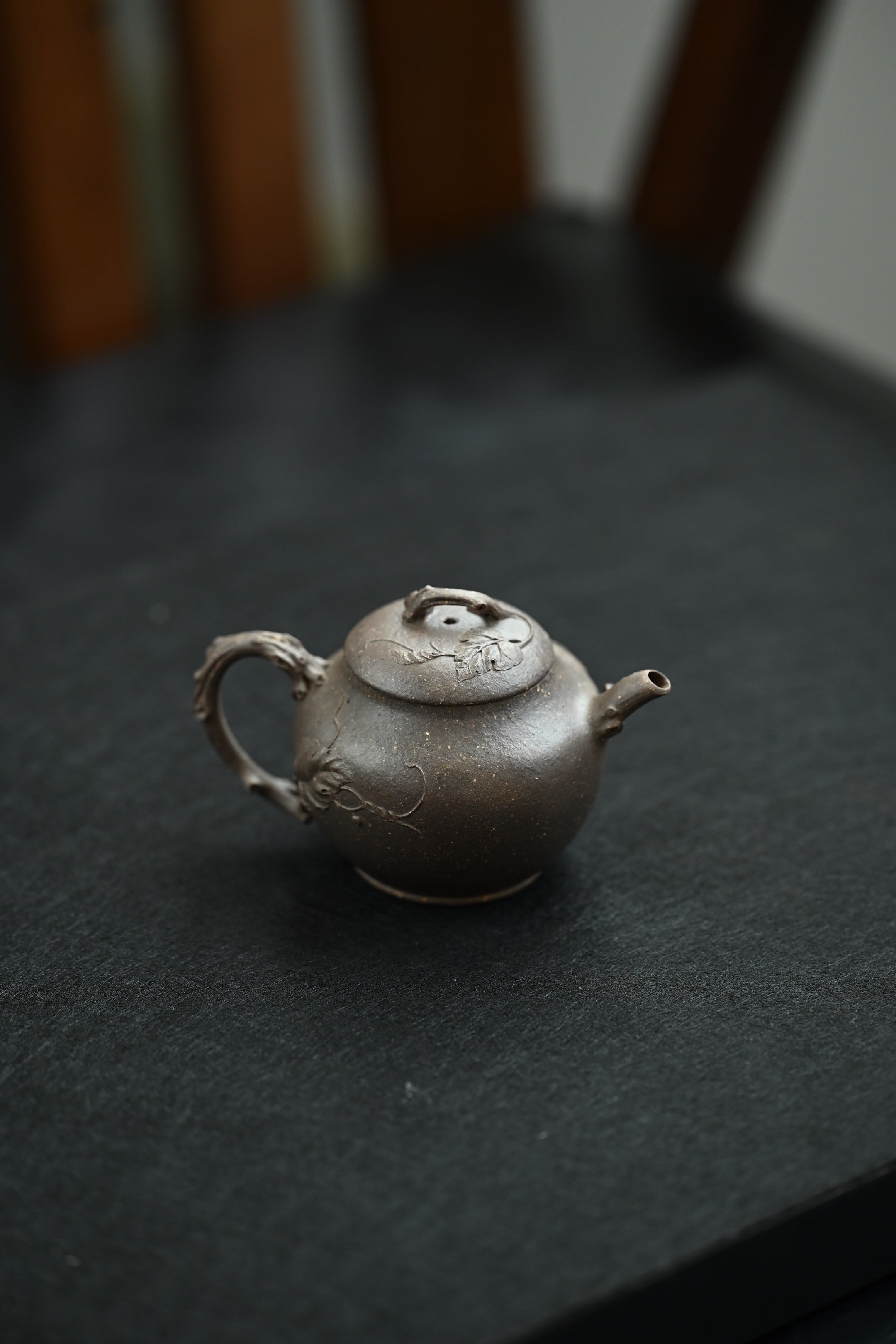 松鼠葡萄·全手工/花器实力派作品 /壶110cc/原矿段泥