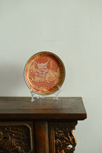 祥龙献瑞壶承·全手工卓金工匠顶级矾红金作品/直径207mm/高45mm/段泥矾红金