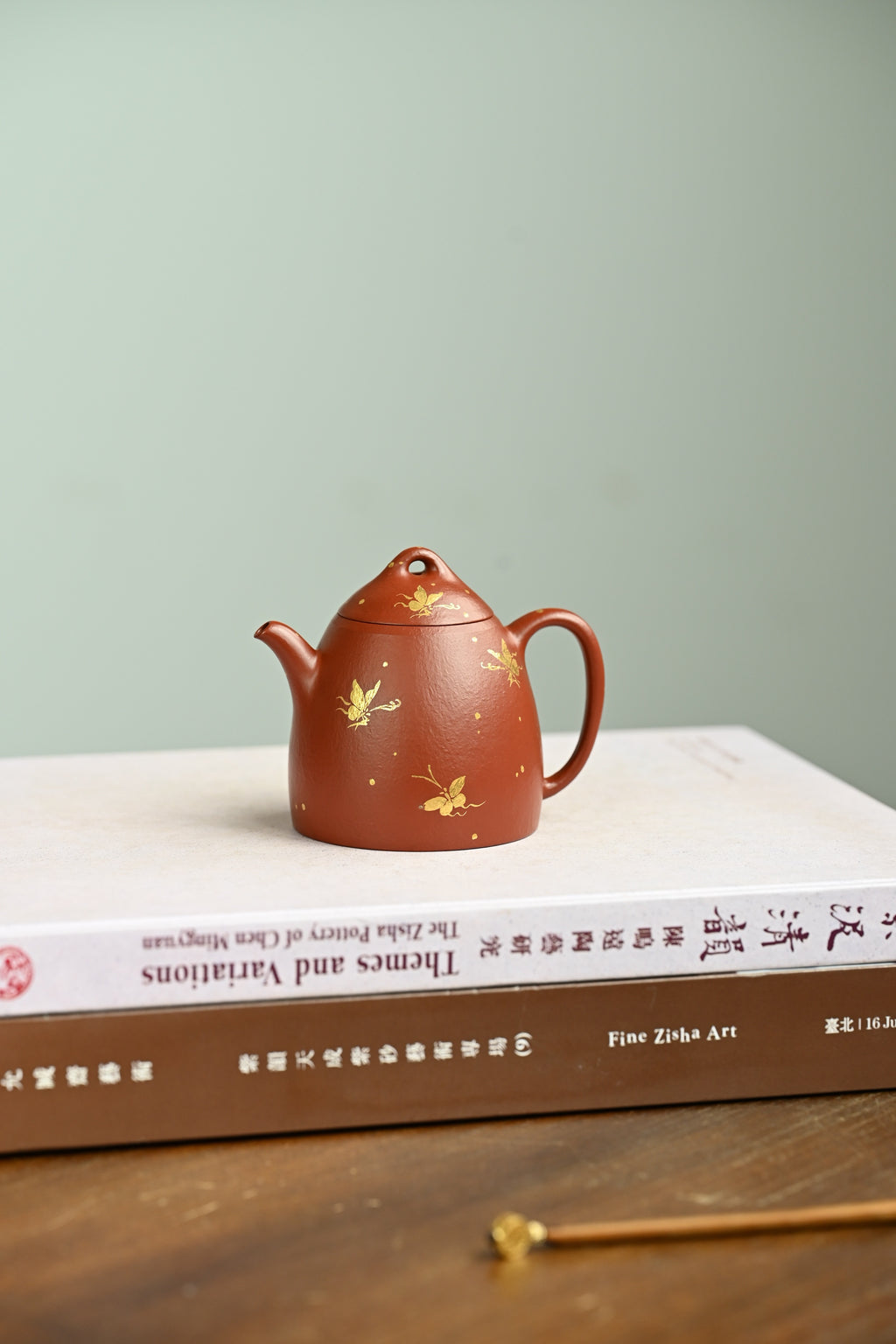 小秦权·全手工/容量150cc/家藏朱泥炝金