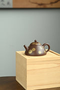 汉民石瓢·全手工卓金工匠金银搓作品容量150cc/原矿紫泥