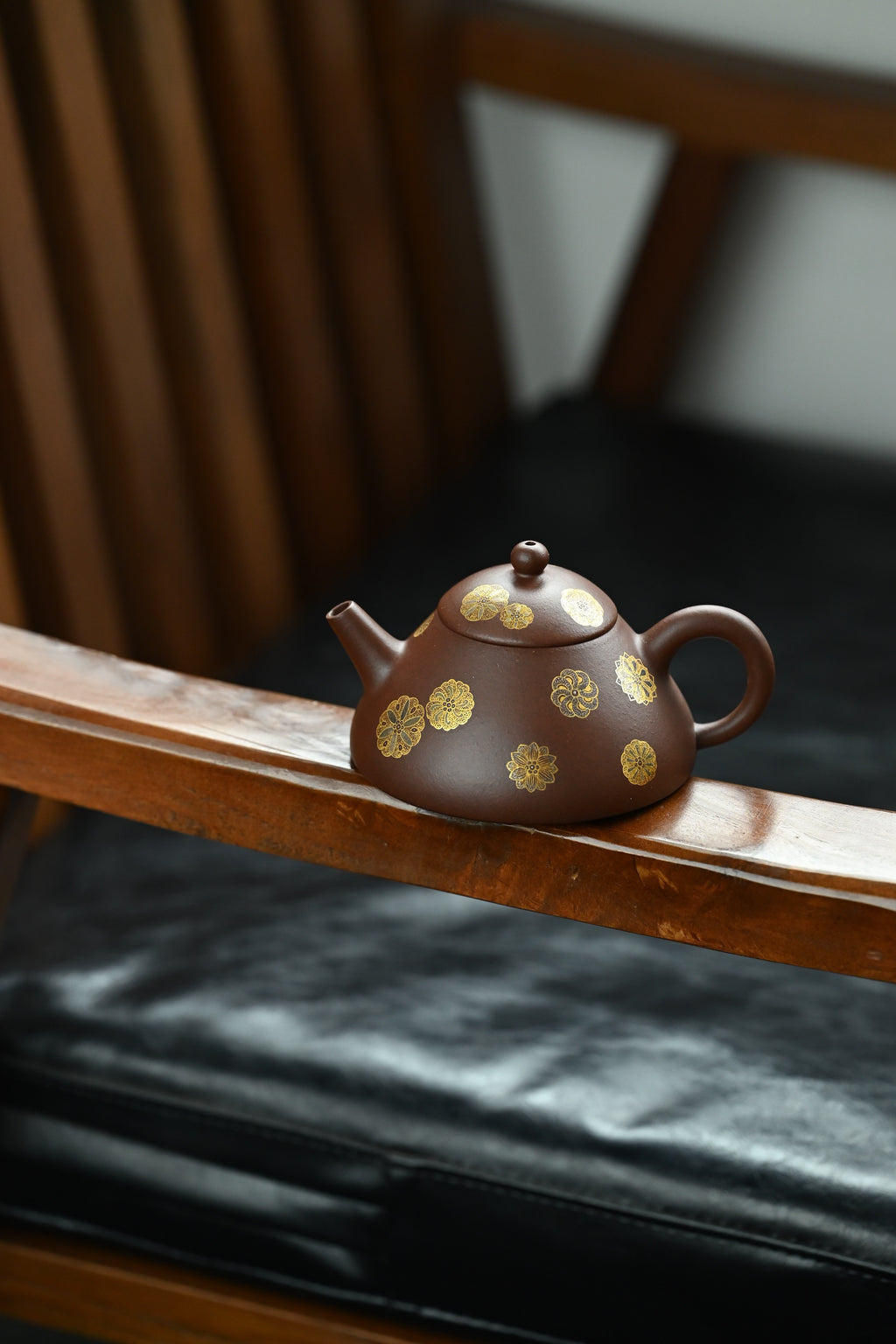 汉民石瓢·全手工卓金工匠金银搓作品容量150cc/原矿紫泥