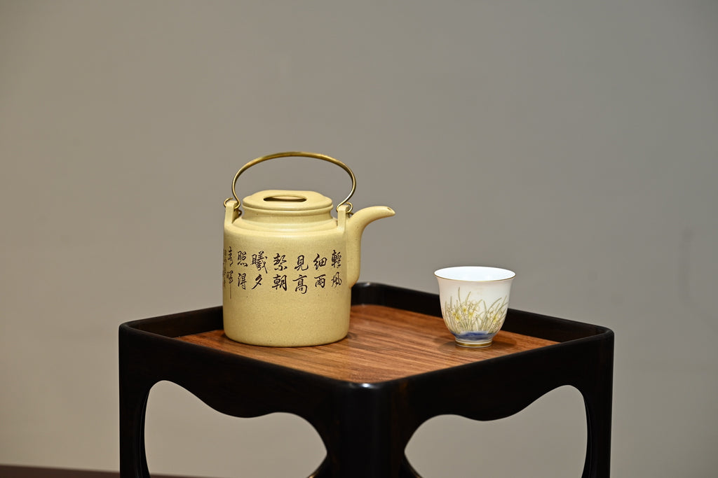 洋桶·全手工 /江苏省陶瓷艺术名人正高工许学芳作品 /容量480cc/一厂本山绿