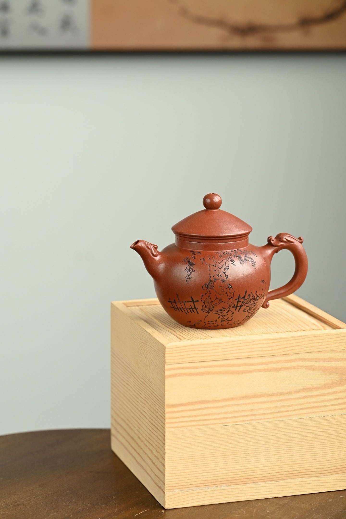 丰收壶·全手工高工蒋锡坤作品 容量350cc/原矿红泥