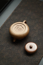 莲纹圆珠·全手工 高工蒋锡坤作品 容量200cc/黄金段柴烧