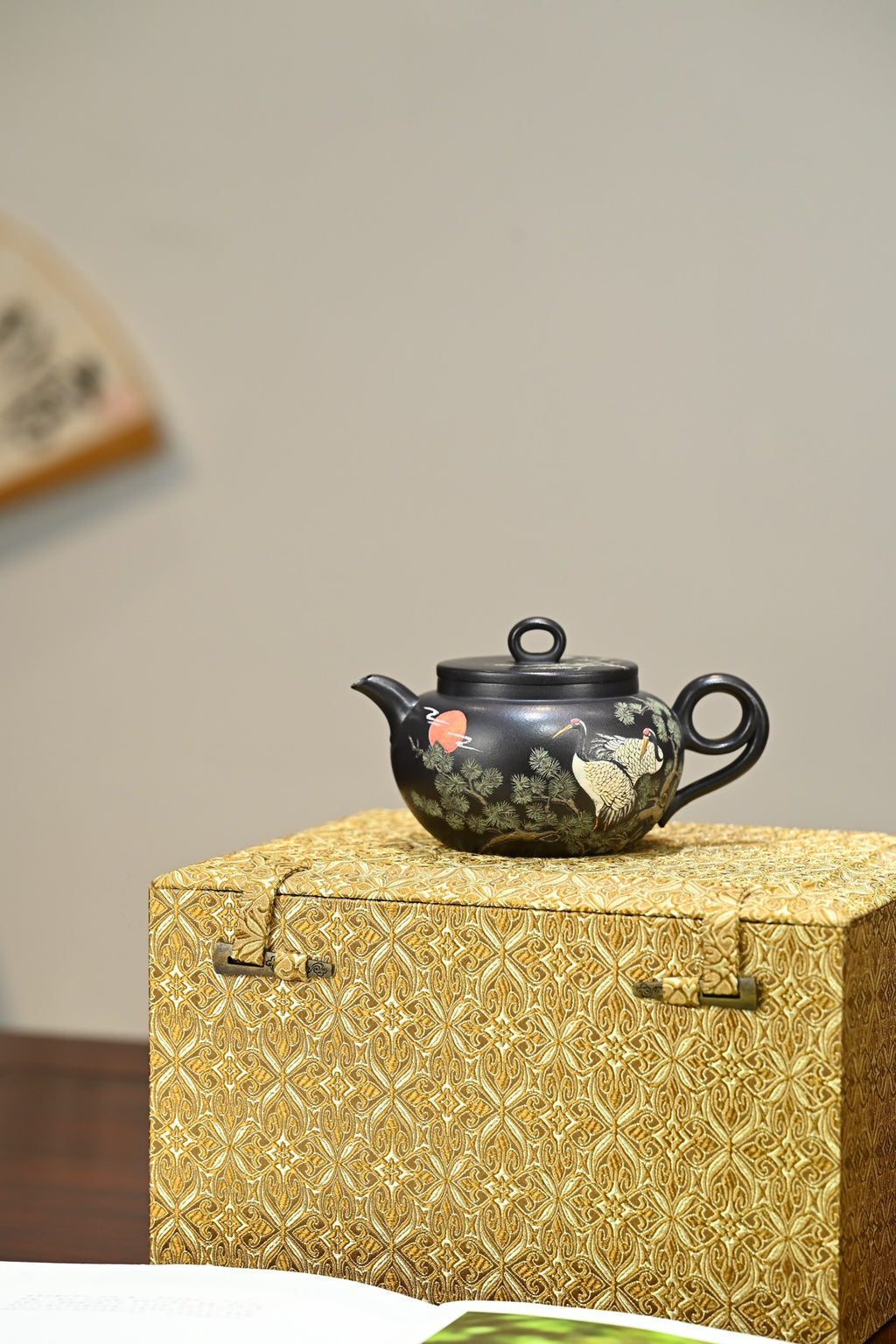扁鼓·全手工 （双证书）/高工蒋锡坤作品  /中央美院教授李洪亮装饰  /容量260cc/石黄