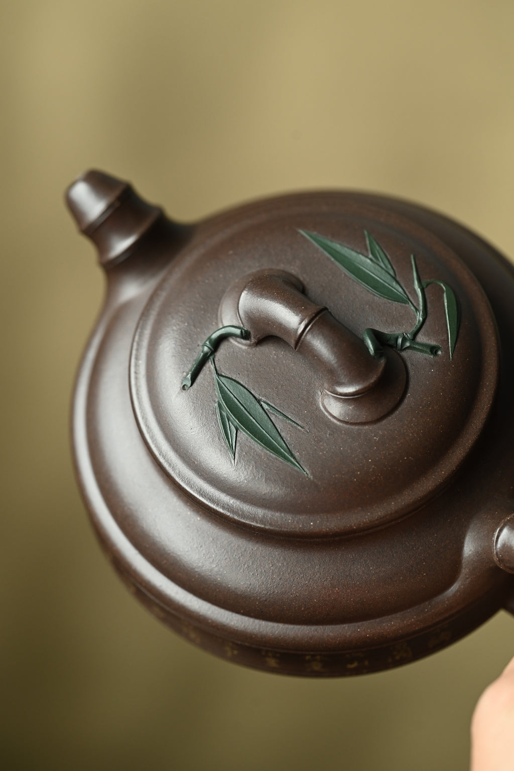 双线竹鼓套组·全手工/高工蒋锡坤作品 /容量300cc/深井老紫泥