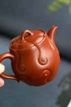 Wind Chime · Handmade / Top-notch Ribbed Pottery by Wang Jun / Capacity 200cc / Premium Da Hong Pao - ZishaTeapotChina