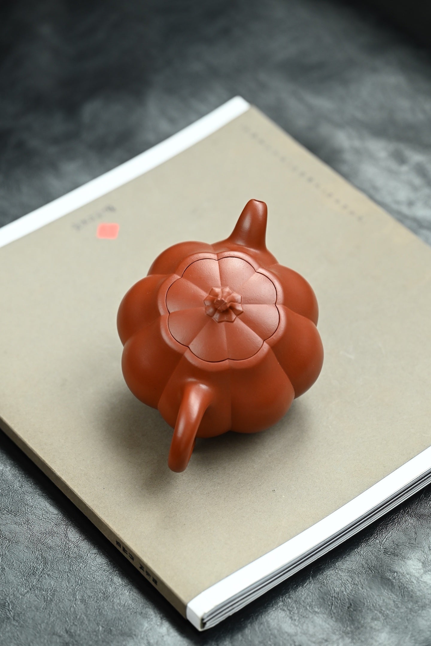 筋纹南瓜·全手工 /顶级筋纹器高手王军作品 /容量350cc/极品大红袍