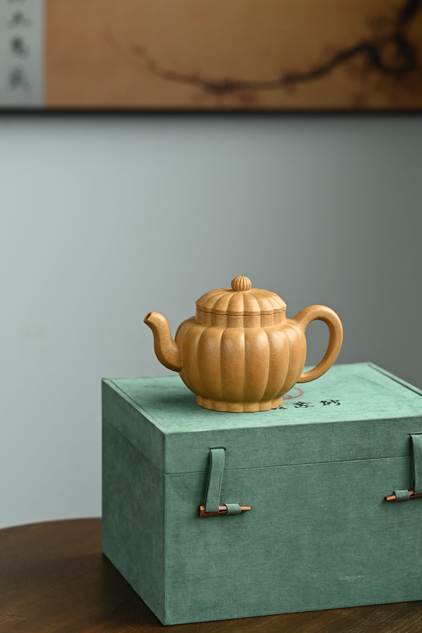 花开盛世·全手工/筋纹器顶尖高手王军作品 /容量350cc/极品黄金段