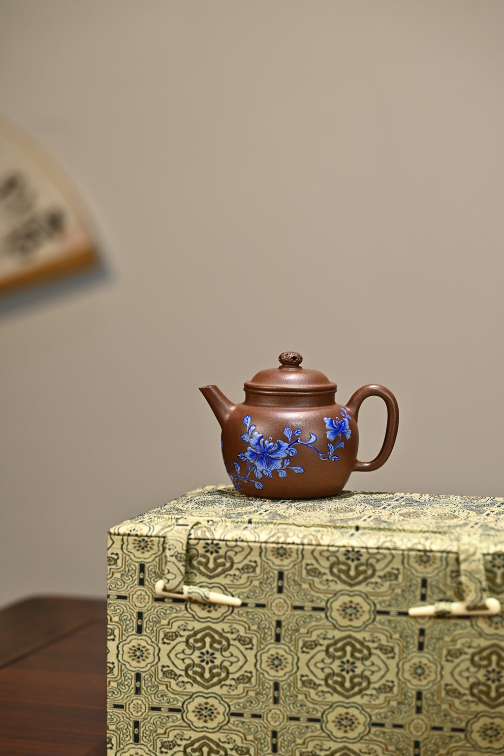绣球宫灯·全手工/实力派陶手作品/容量180cc/底槽清珐琅彩