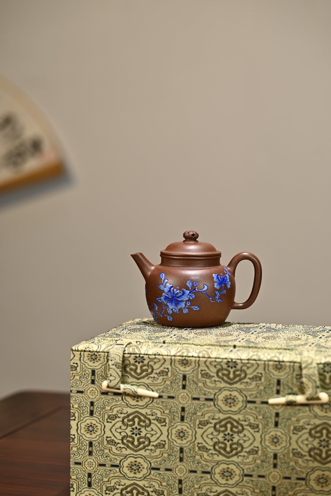 绣球宫灯·全手工/实力派陶手作品/容量180cc/底槽清珐琅彩