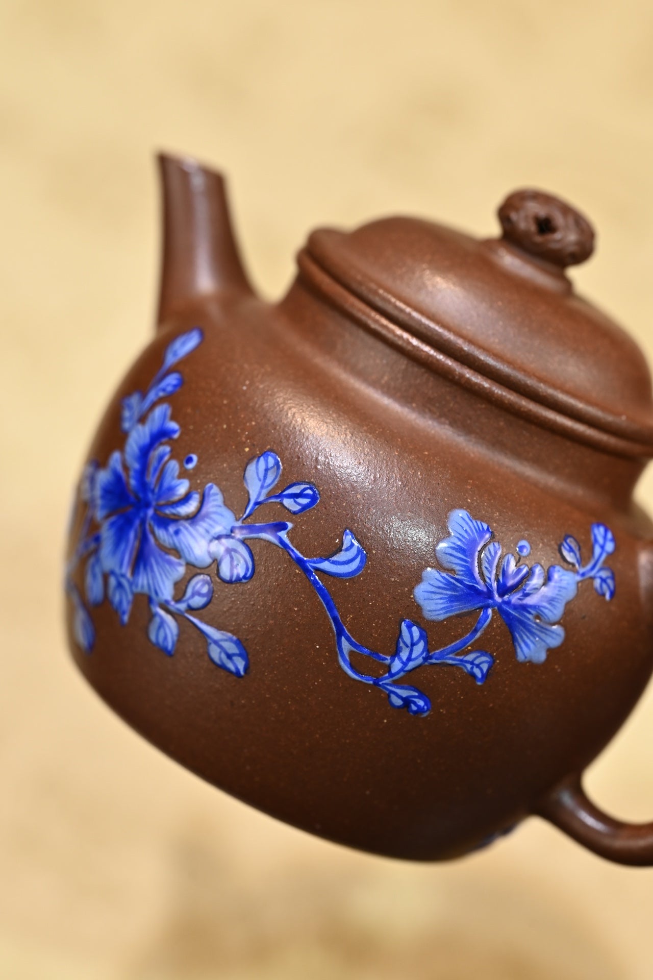 绣球宫灯·全手工/实力派陶手作品/容量180cc/底槽清珐琅彩
