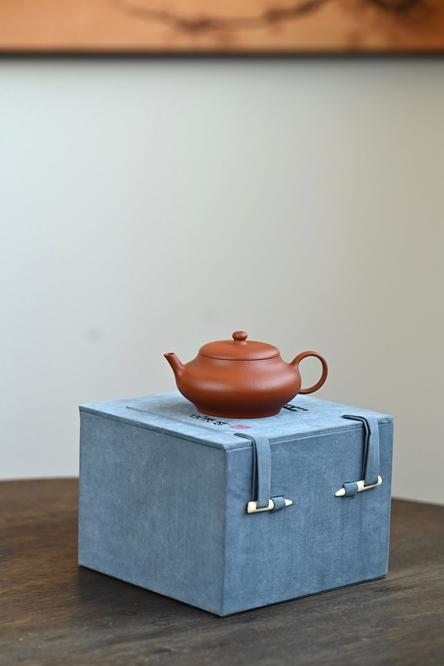 虚扁·全手工 张正中弟子金雪萍作品容量100cc/原矿朱红段