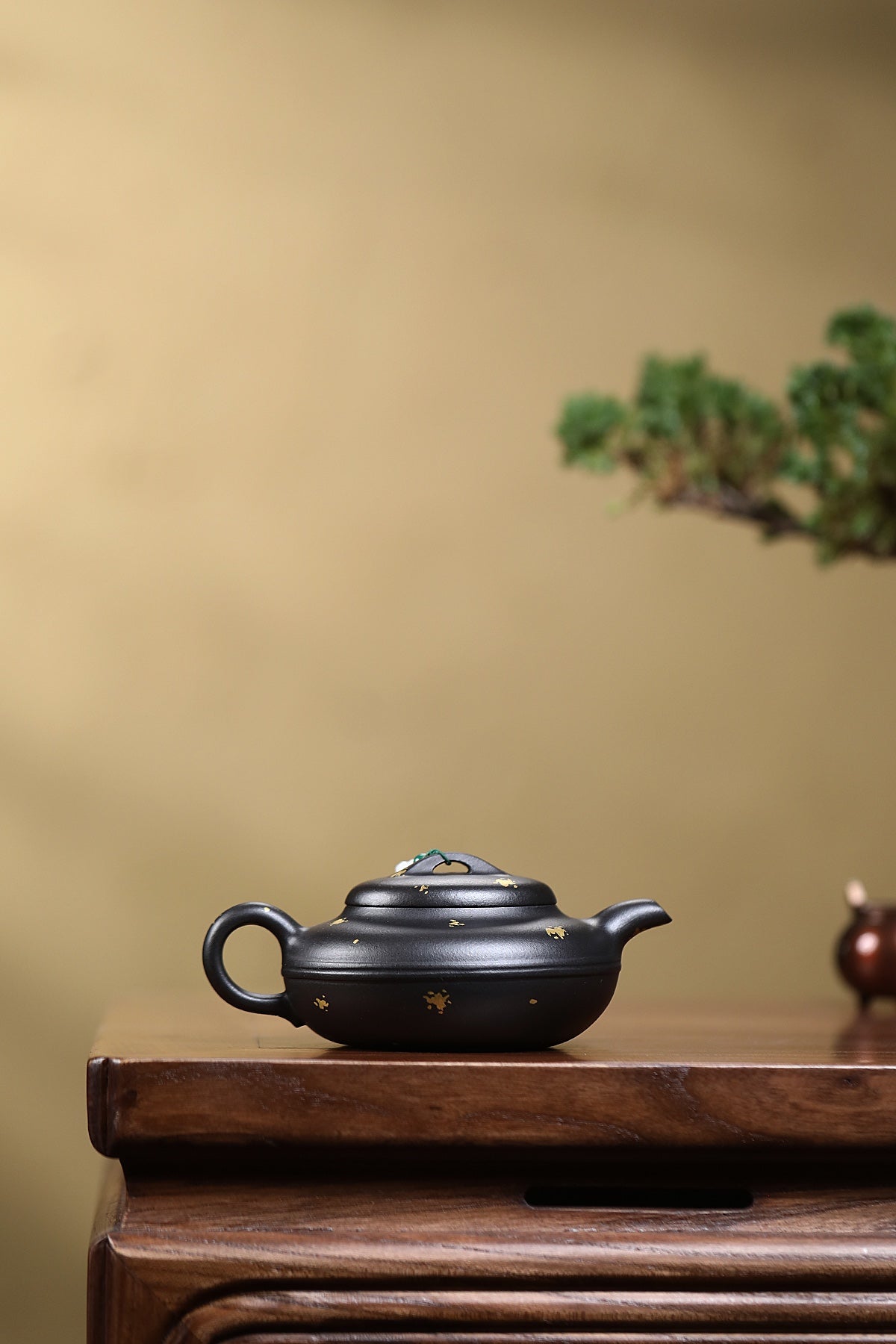 特色紫砂·椭圆线圆｜蒋诗情洒金雅器原矿底槽清还原烧·160cc ——著名紫砂艺术家·蒋诗情 制