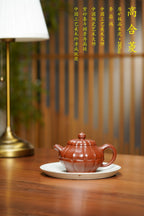 昌鸿紫砂 礼藏至尊｜双国大师李昌鸿臻品《高合菱壶》收藏送礼皆宜重器 原矿优质朱泥·280cc