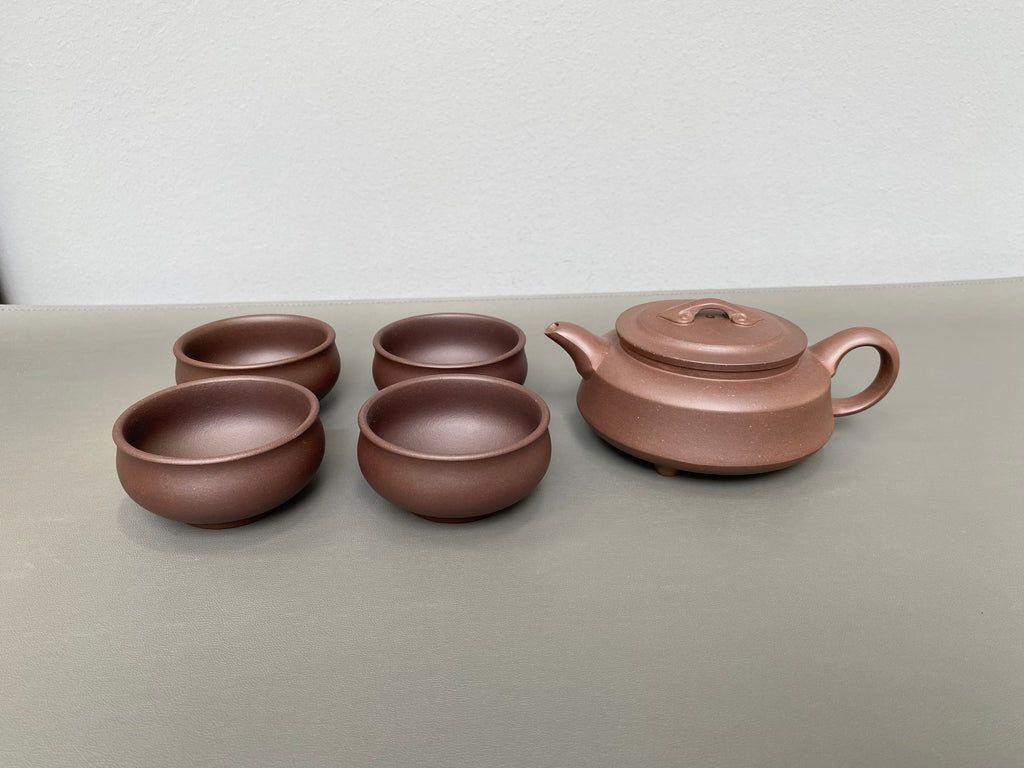国匠臻藏🇨🇳葛军大师·原创紫砂重器《如意周盘套组》鼎级荣衔 业界标杆 原矿优质老紫泥·260cc