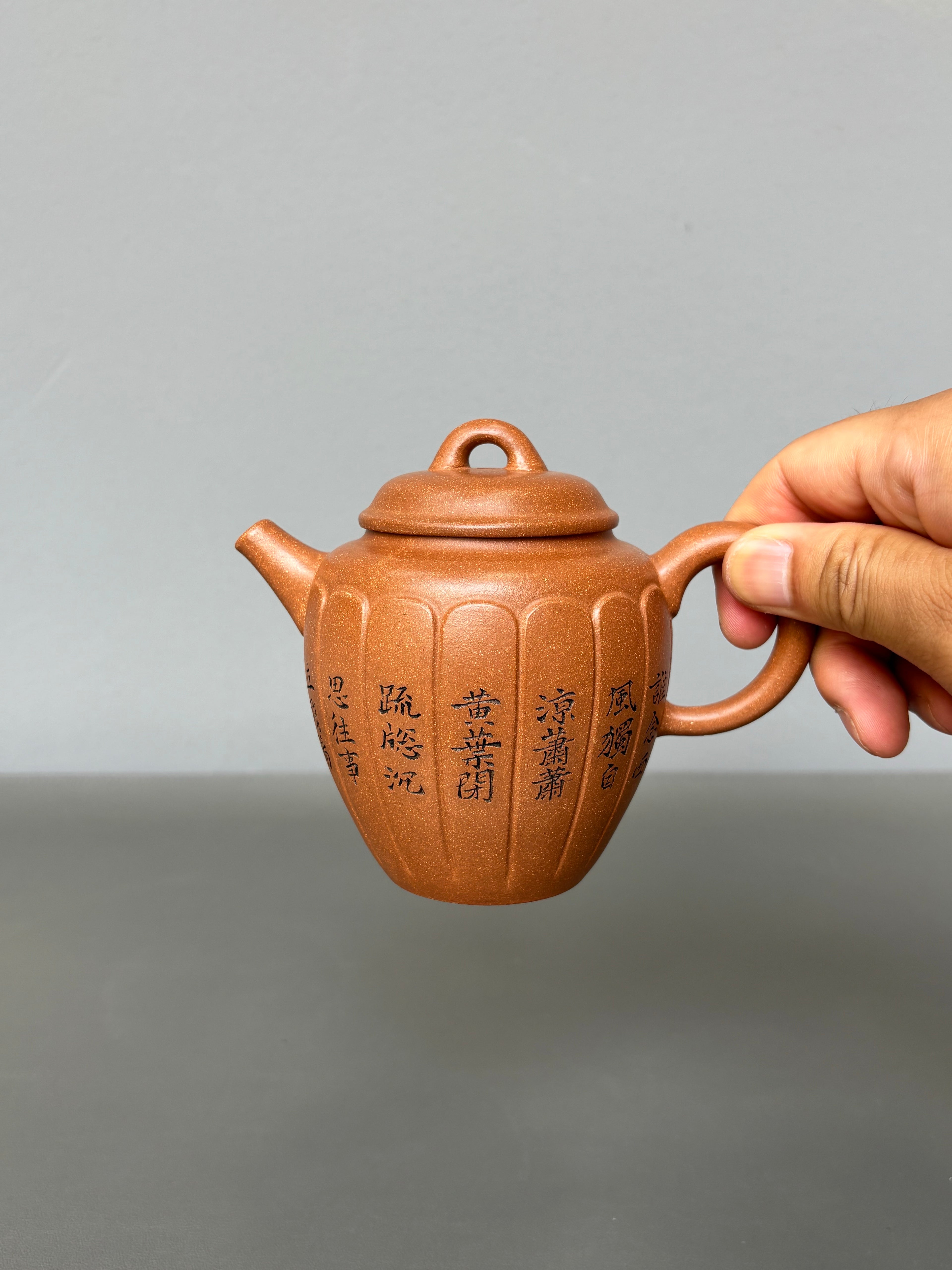 范大生嫡脉｜范秀芳制 范伟群装饰｜双省大师联诀紫砂臻品《含香壶》原矿优质黄降坡·260cc