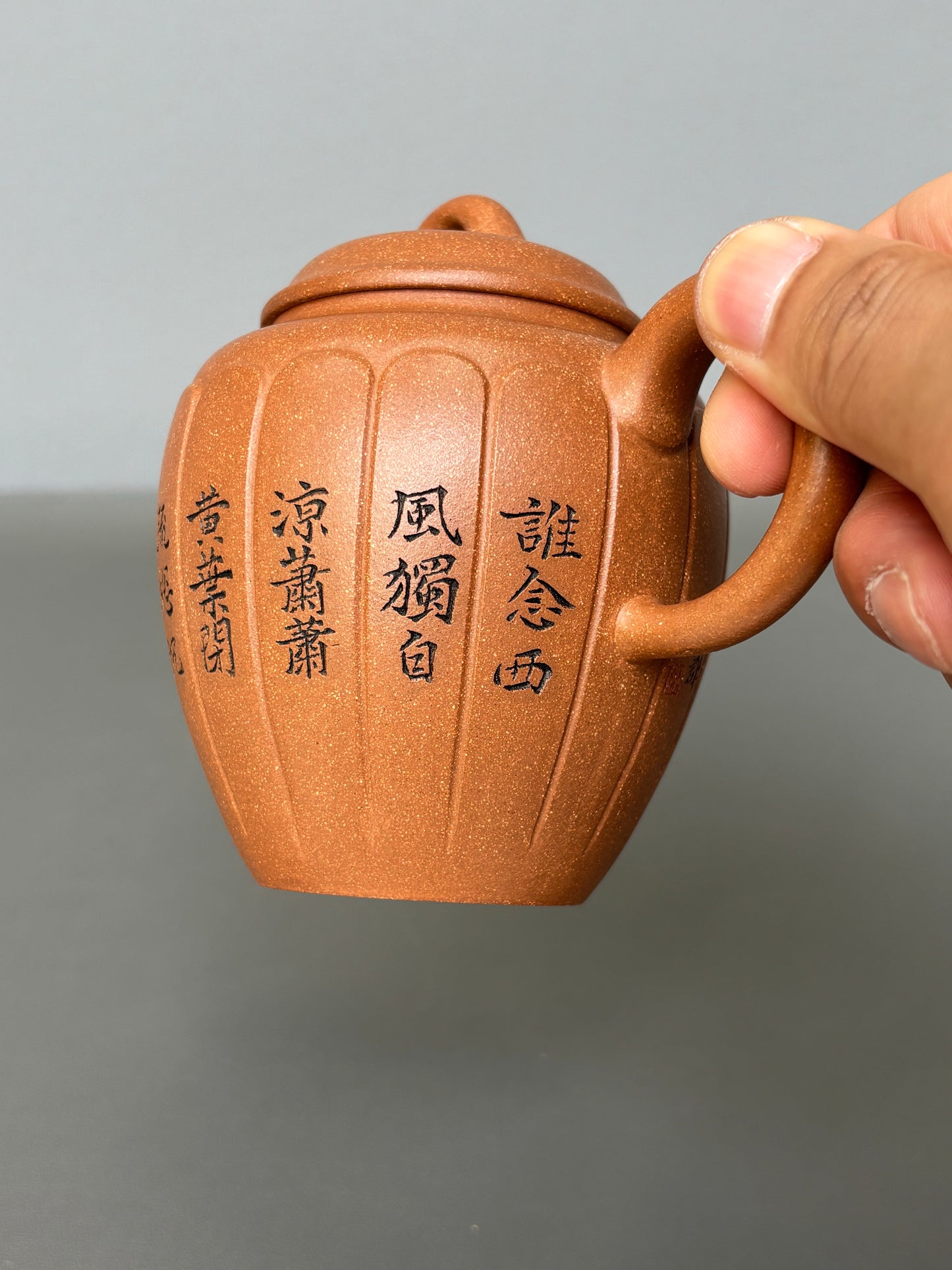 范大生嫡脉｜范秀芳制 范伟群装饰｜双省大师联诀紫砂臻品《含香壶》原矿优质黄降坡·260cc