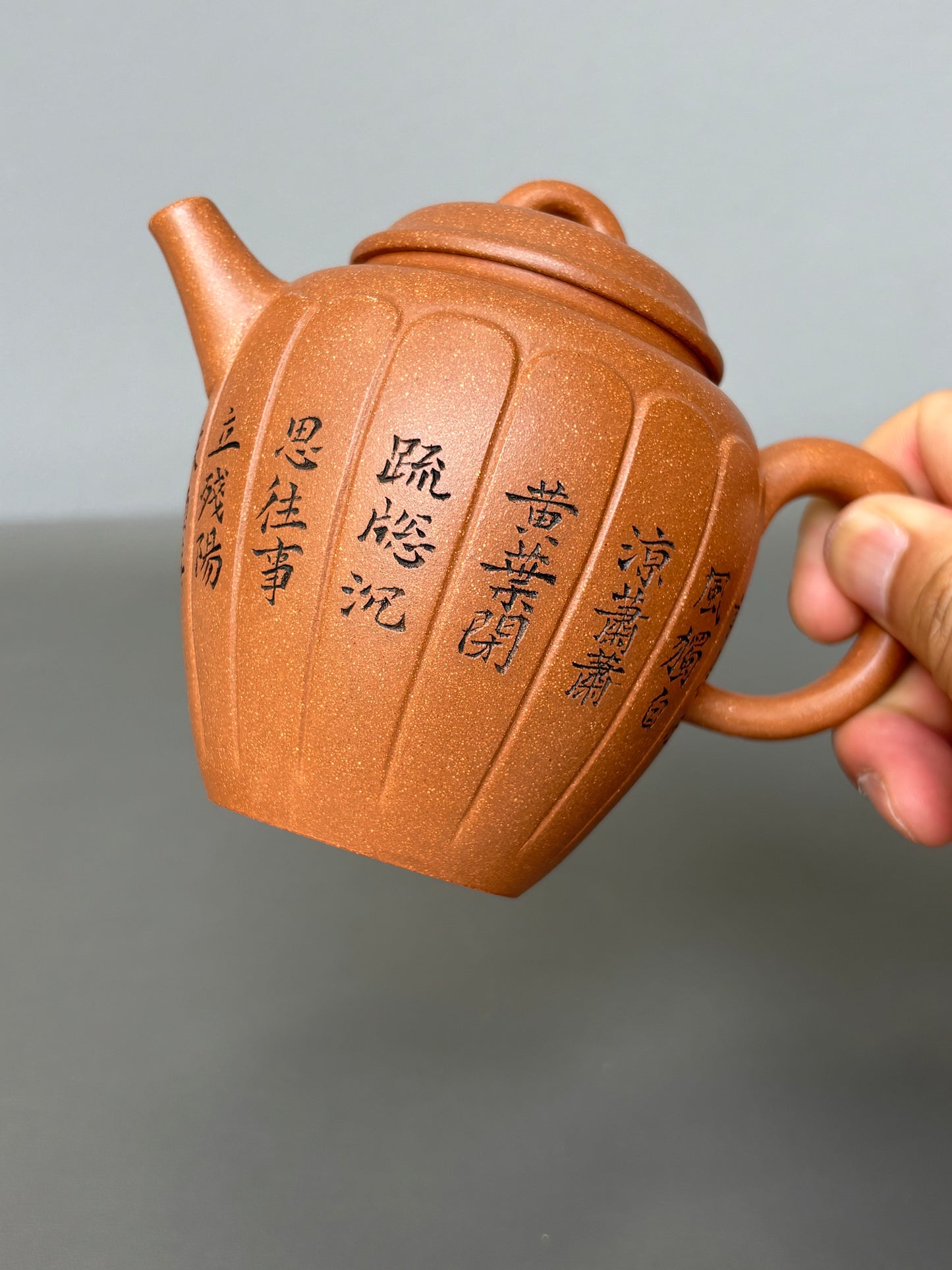 范大生嫡脉｜范秀芳制 范伟群装饰｜双省大师联诀紫砂臻品《含香壶》原矿优质黄降坡·260cc